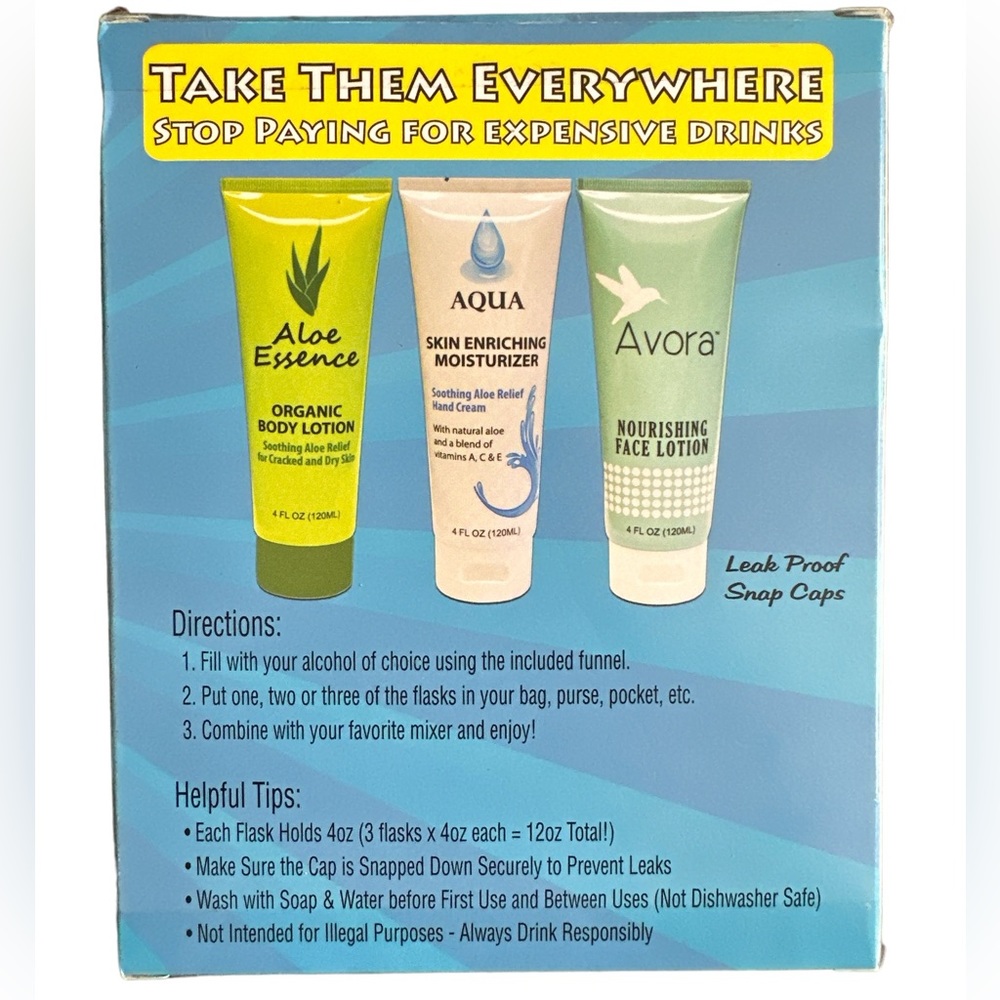 NEW IN BOX Lotion Flasks (3 Pack) - Picture 9 of 9